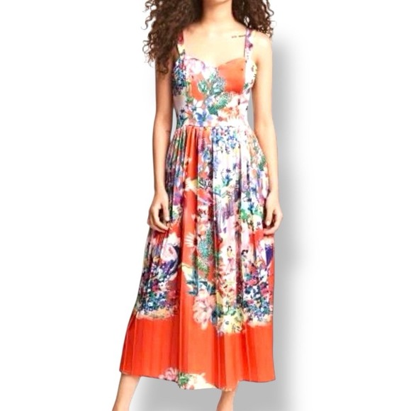 H&M Dresses & Skirts - 90s Y2K Floral Dress Red straps Whimsigoth Grunge Sz 2 Maxi